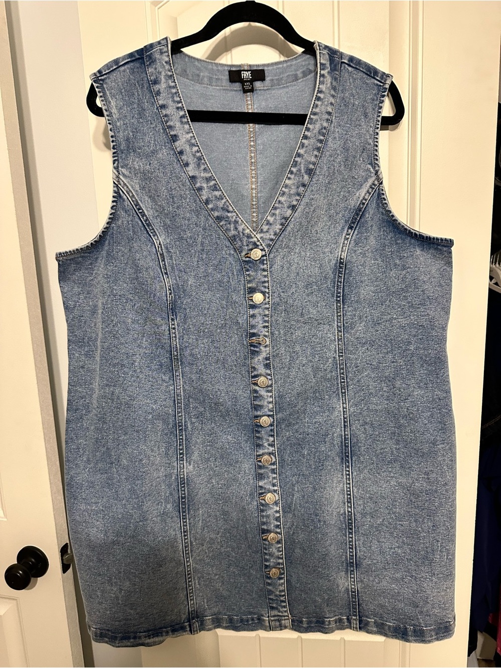 Frye Jeans Button-Front Denim Dress